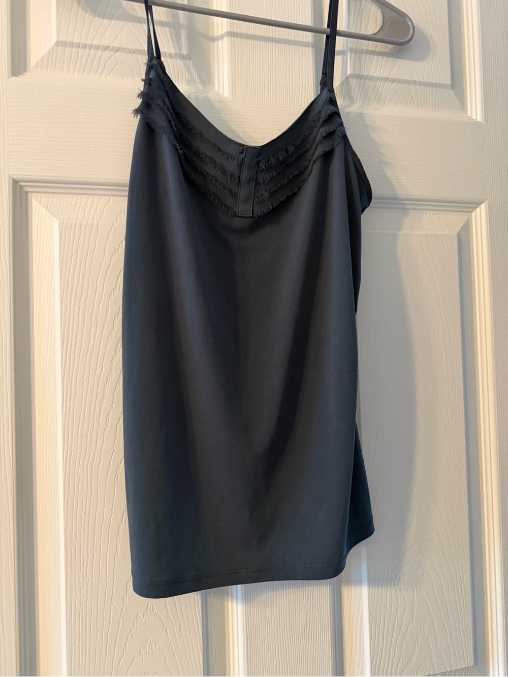 The Limited Black Frayed-Trim Camisole